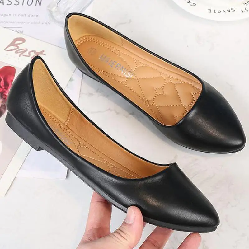 Женские лоферы на плоской подошве с закрытым носком повседневные дамские