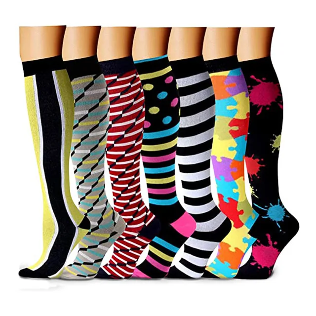 7 Pairs/Set High Quality Durable Mens And Womens Sports Compression Socks Cycling Socks Fit For Running