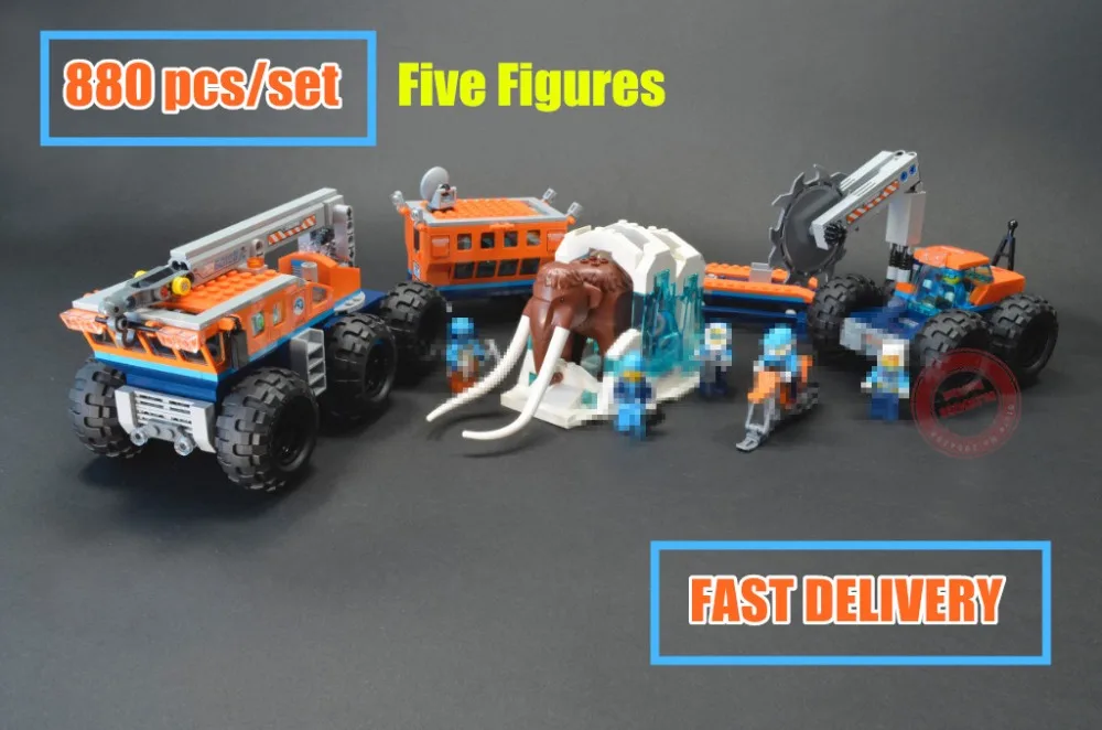 02111 серия Arctic City наборы для самолетов грузовиков машин подходят 60195 city technic