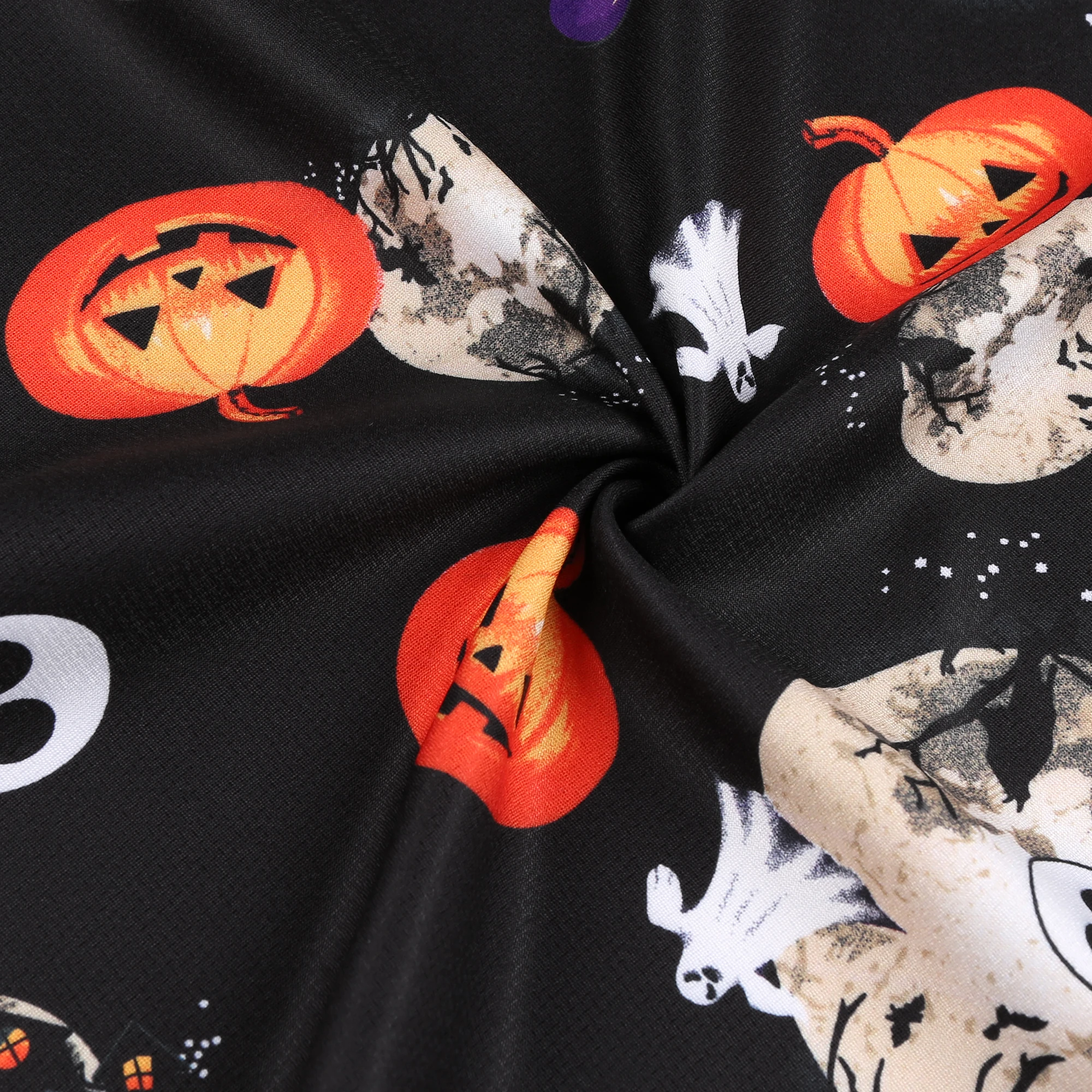 Женская юбка в стиле Хепберн винтажная с принтом тыквы черепа пышная ретро 50-х