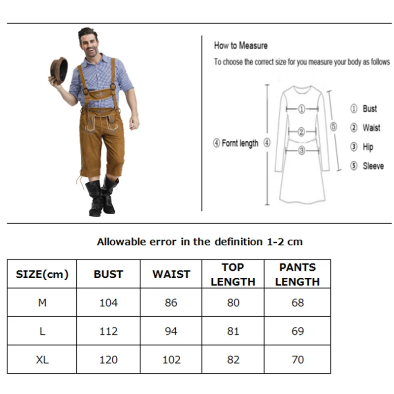 Мужской роскошный модный костюм на Октоберфест немецкая клетчатая рубашка Lederhosen