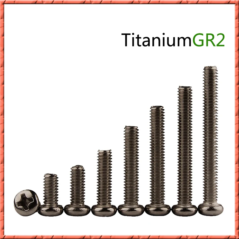 50 шт./лот чистый titanium M1/M1.2/M1.4/M1.6 DIN7985 полукруглой потайной головкой и
