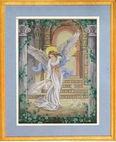 ff wy top quality lovely counted cross stitch kit millennium angel goddess and dove doves dim 3870