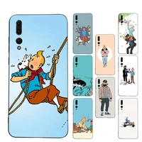 french classic cartoon the adventures of tintin phone case soft silicone case for huawei p 30lite p30 20pro p40lite p30 capa