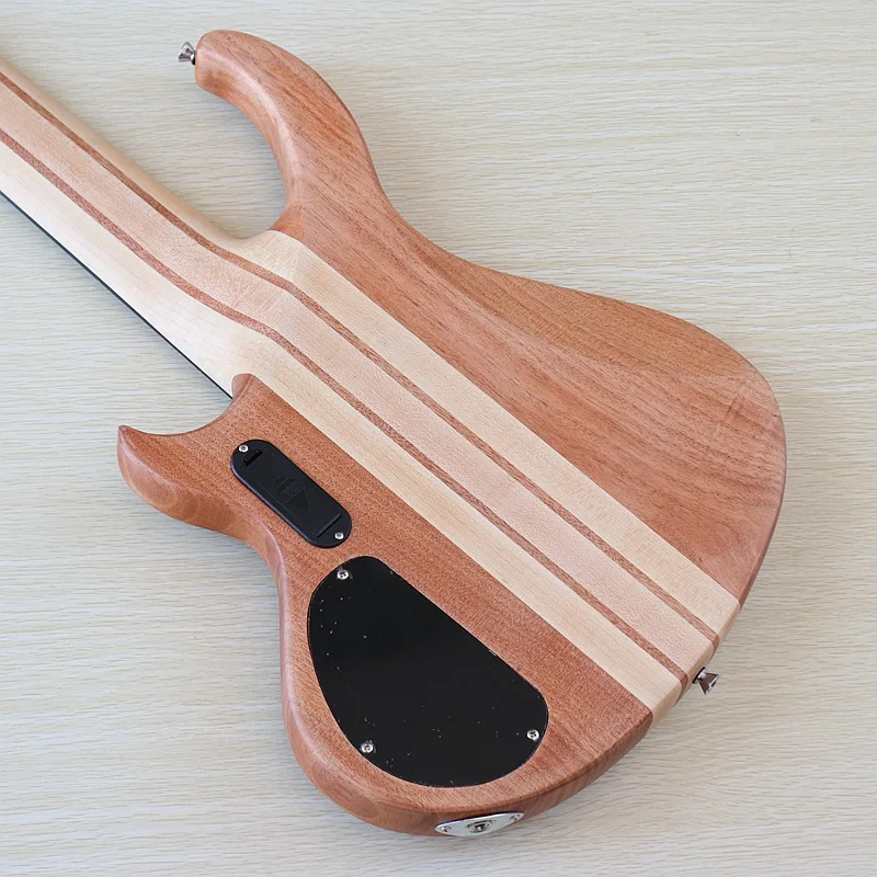 Профессиональный 6 строка электрическая бас гитара шеи через твердое дерево