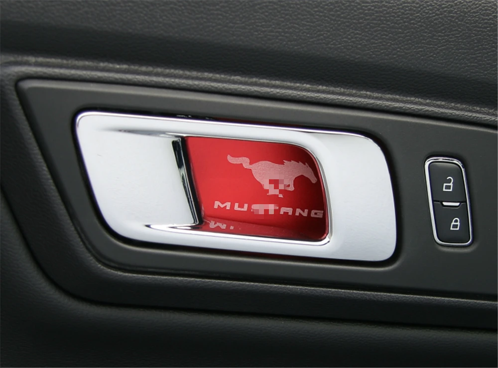 

ABS Car Interior Decoration Interior Door Bowl sticker for Ford Mustang 2015+ Stylish Decals Colorful Car Stickers Brand New