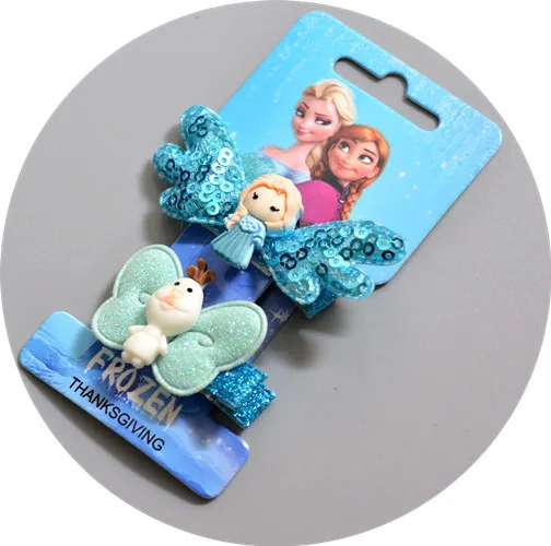 2pcs Disney children's hair accessories headdress hairpin frozen elsa Anna princess girls Snow White skirt clip doll | Игрушки и