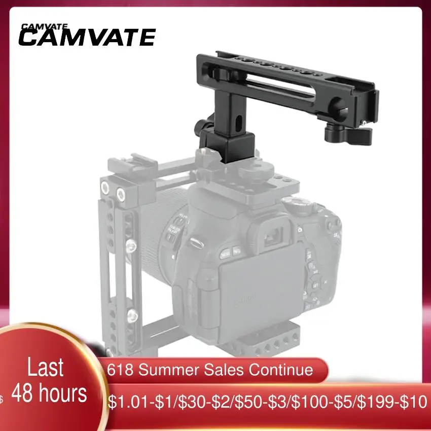 CAMVATE Камера сверху сыр рукоятки с 15 мм одиночный штанговый зажим и держатель для