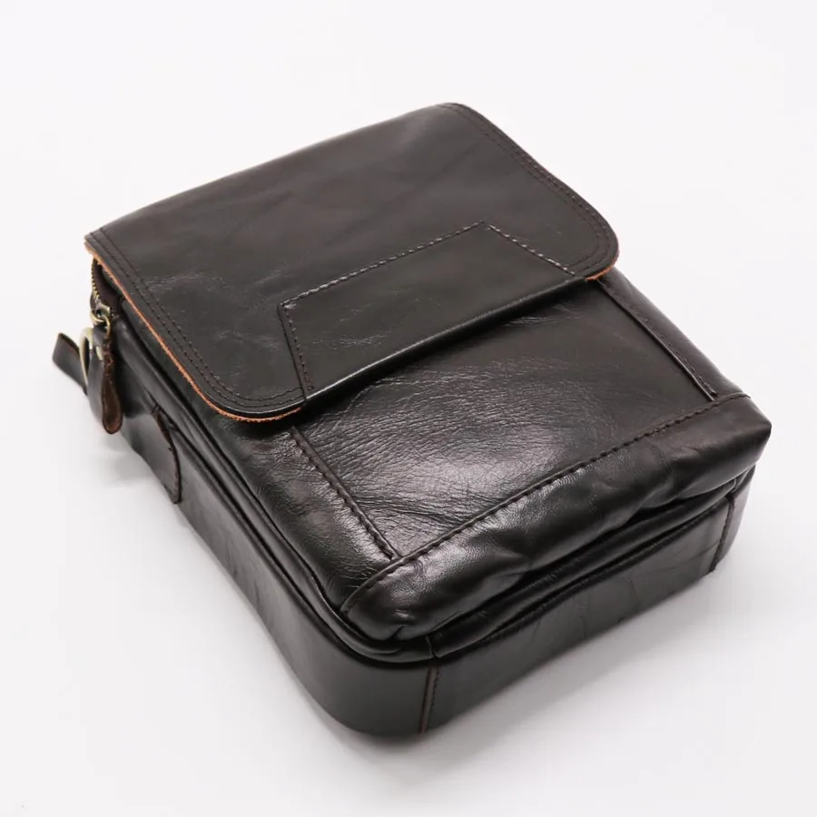 

Men Top-handle Handbag Genuine Cowhide Leather Crossbody Shoulder Bag Men's Small Messenger Bags