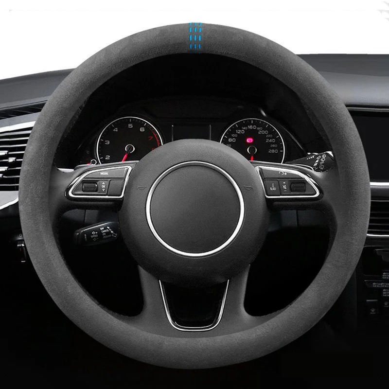 

Car Steering Wheel Cover 38cm Suede Leather Anti-Slip For Nissan X-Trail Rogue Juke Murano MAXIMA ALTIMA Micra Tiida Pulsar