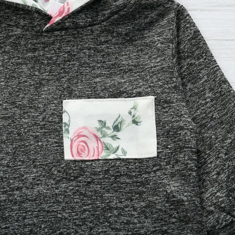 Модный комплект одежды для маленьких девочек 0-24 мес. свитшот с длинным рукавом и