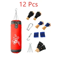 12 pcs training fitness mma boxing punching bag with hanger empty sport kick sandbag drop hollow sand bag punch target training