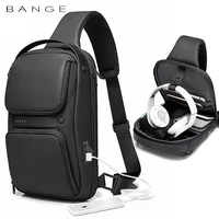 xiaomi fashion mens chest bag casual single messenger back pack usb waterproof work travel shoulder crossbody bag