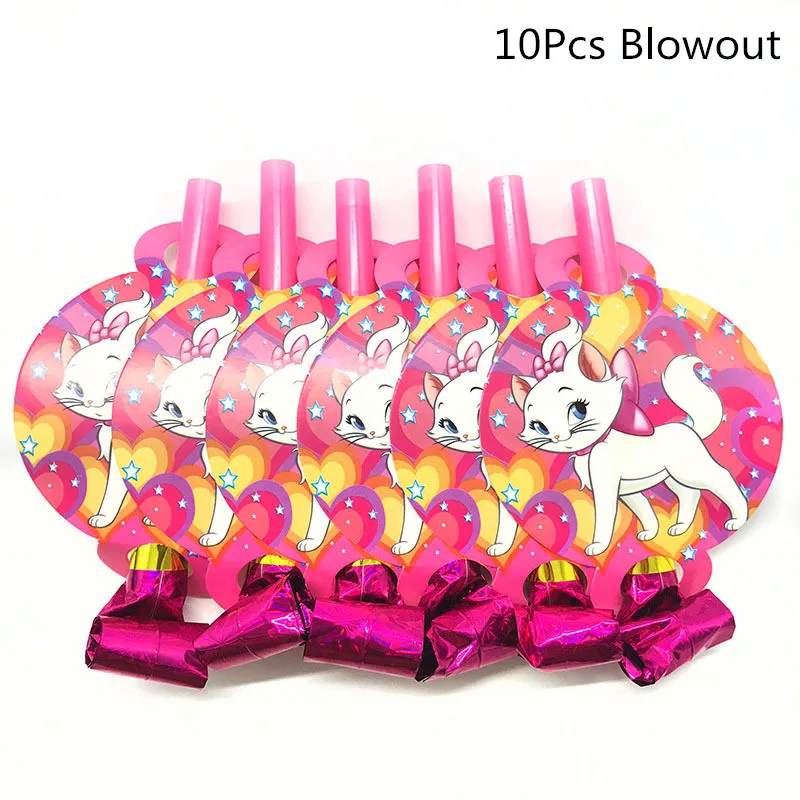 Тематическая бумажная соломенная тарелка Marie Cat скатерть для воздушных шаров