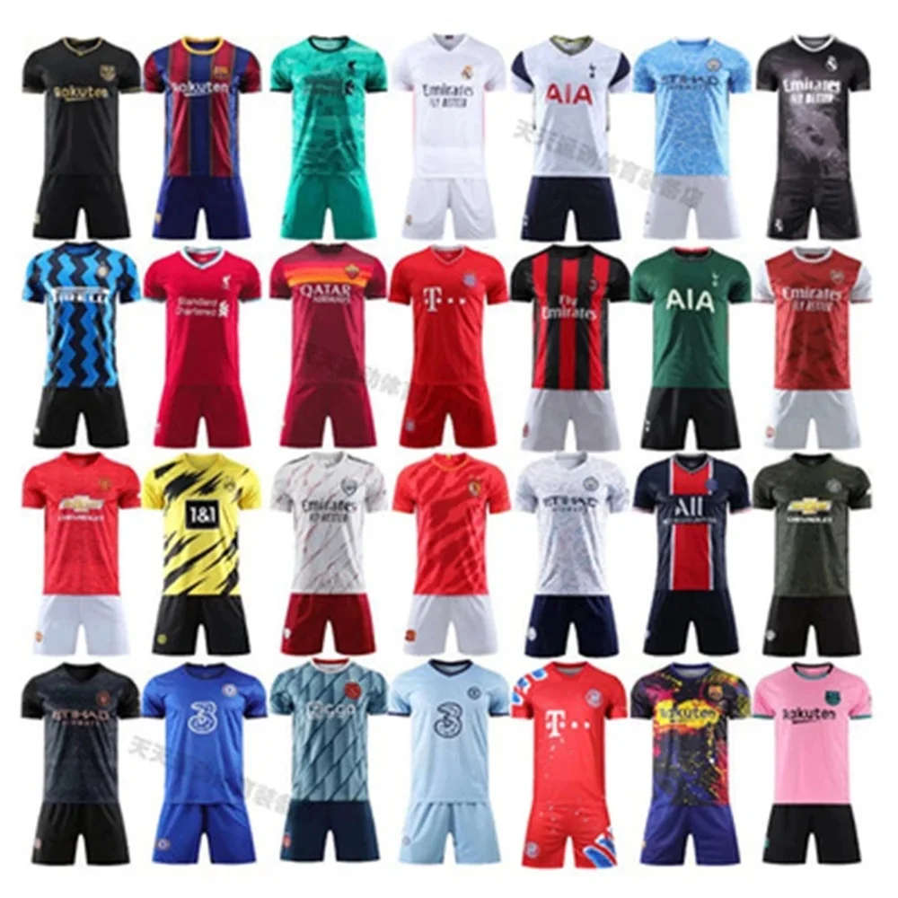 Костюмы для детей тренировочные футбольные рубашки униформа фанатов спортивная