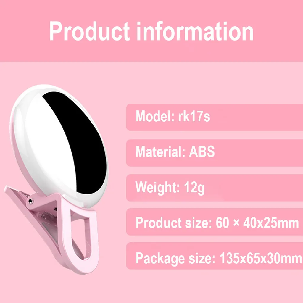 Зеркало для макияжа бриллиантовая Кольцевая вспышка линза лампа красоты