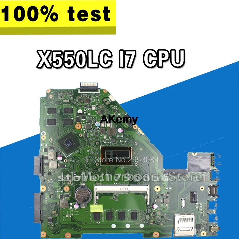 Материнская плата для ноутбука For Asus X550LC X552L A550L Y581L I7 4500CPU неинтегрированная REV2.0