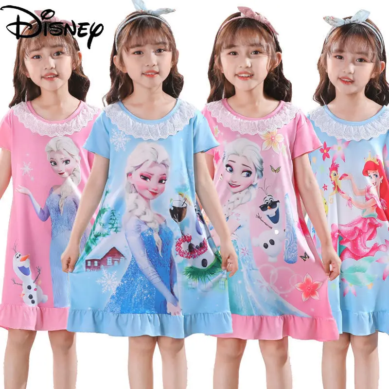 

Disney Summer Fashion New 2021 Simple Sling Pure Cotton Comfortable Casual Cartoon Children's Dress Pajamas