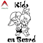 Мультипликационные Предупреждение льные наклейки Aliauto, милые детские на борту, украшения, виниловые наклейки для Vw Polo Golf Ford Focus Audi A3,19 см * 13 см