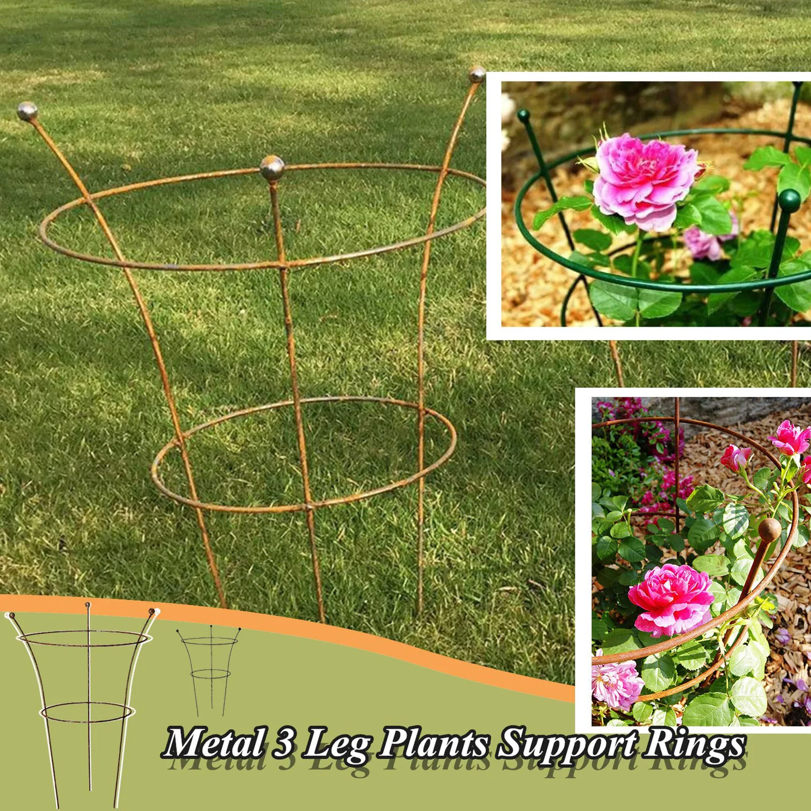 Кольцо для поддержки пиона металлическая подставка выращивания растений на