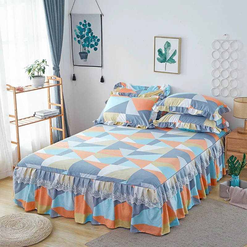 Кружевное двухъярусное покрывало утолщенное шлифовальное из