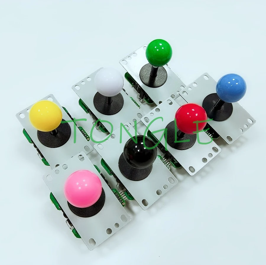 

2 шт., 4-сторонний джойстик Sanwa 5Pin с печатной платой для аркадной игровой консоли, высокое качество, разноцветный, красный, синий, желтый, зелен...