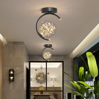 black gold modern corridor led chandelier fixture for living room indoor aisle hallway lighting lamp creative decoration lustre