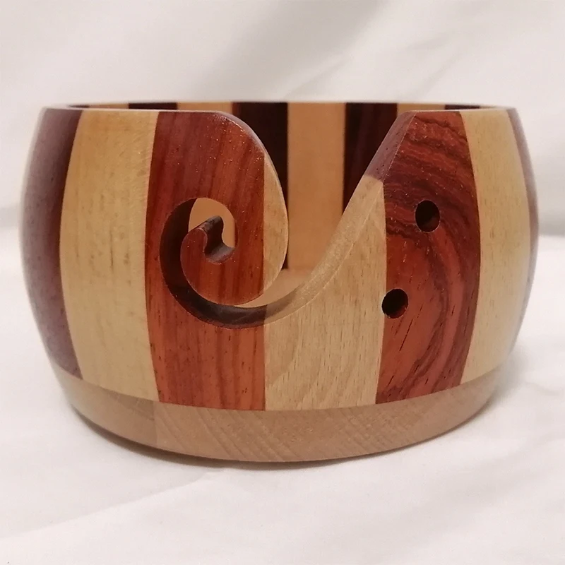 

DIY деревянная круглая шерсть чаша коробка для хранения Организатор шерстяной вязаный трикотаж держатель eco-friendly швейные принадлежности