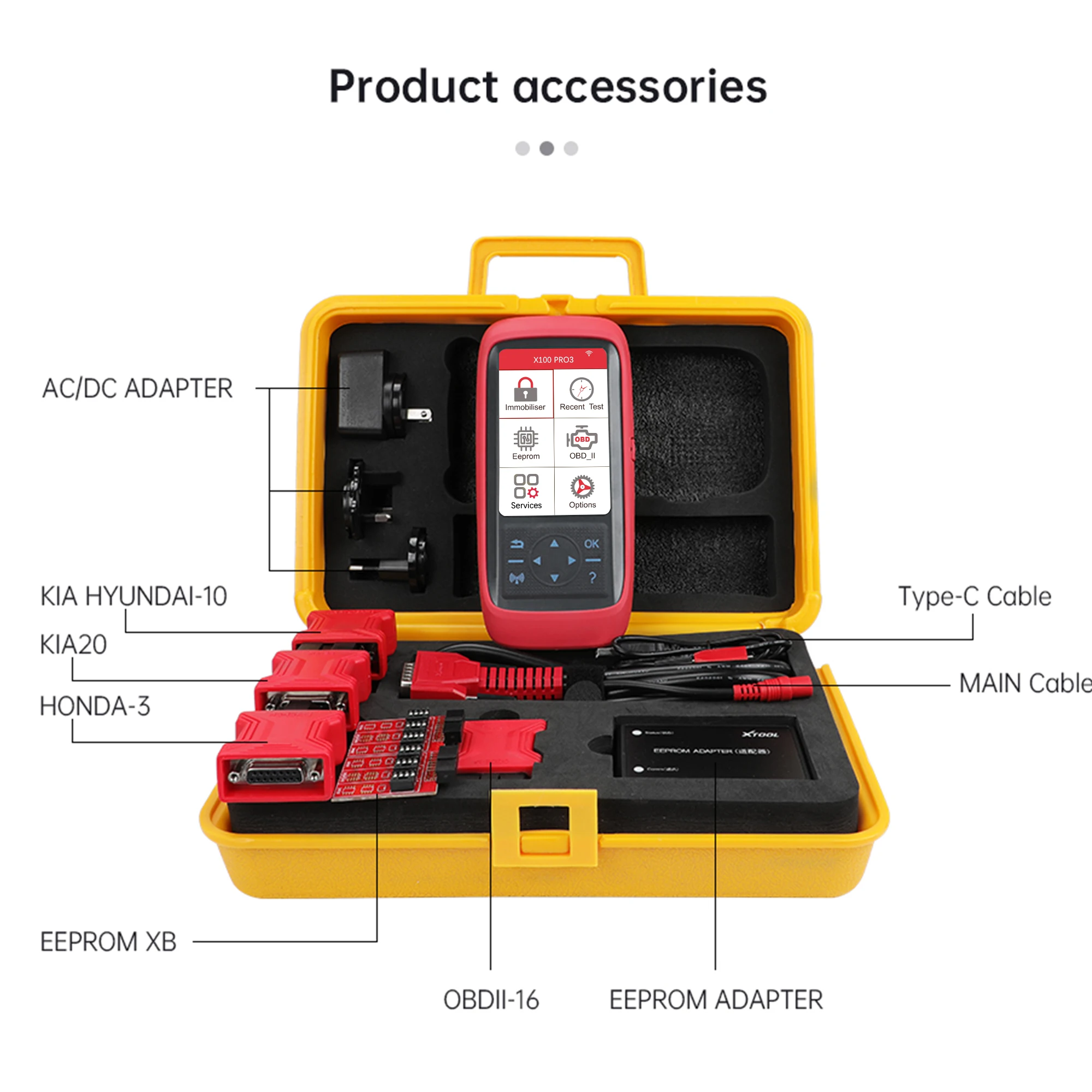 

XTOOL X100 PRO3 OBD2 Diagnostic Tool Key Programmer Code Reader 100 PRO2 Update With EPB ABS TPS KO NT650 CRP129E 429C