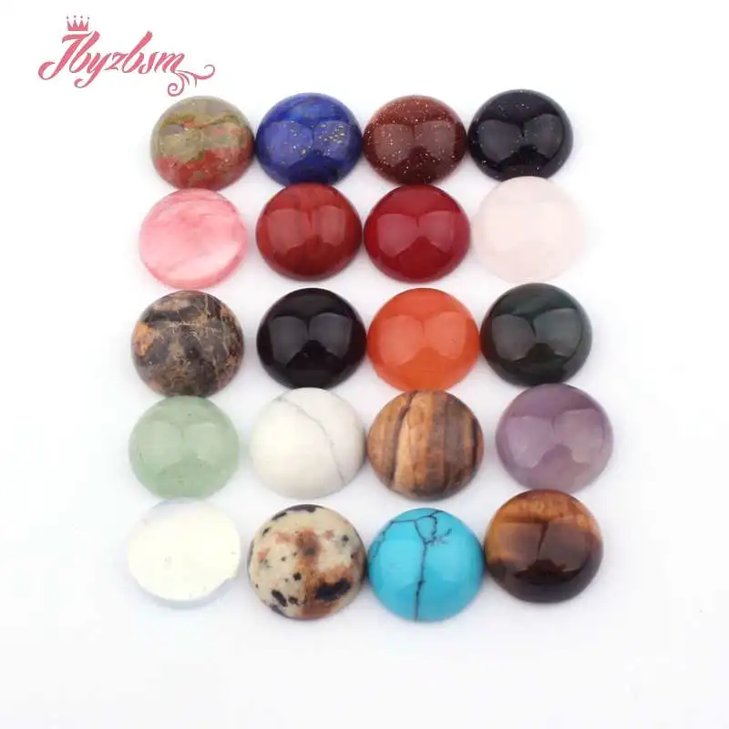 10 мм круглые кабошоны в виде монеты купол незасверленные бусины из натурального