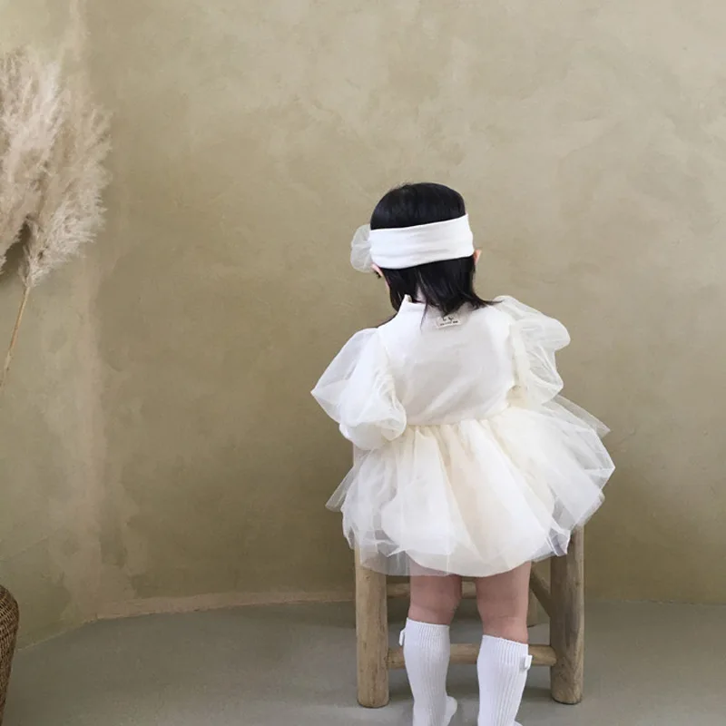 

Newborn Princess Baby Dress For Girl Baby Girl Bodysuit Birthday Party Wedding Infant Baby Girl Clothes Cotton Baptism Dress