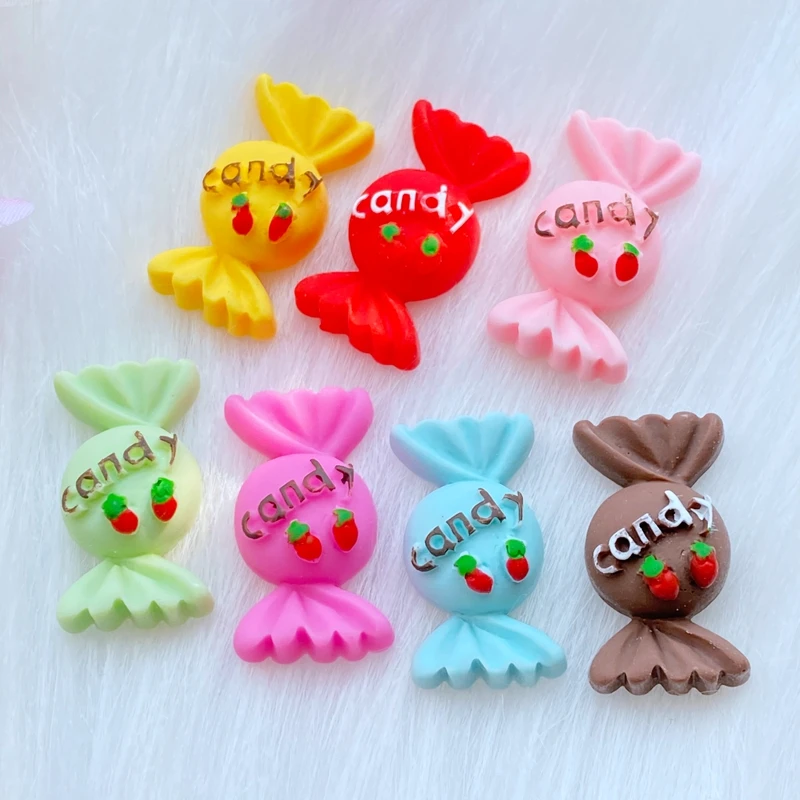 

10Pcs New Mixed Lovely Cartoon Candy Flat Back Resin Scrapbooking DIY Jewelry Craft Decoration Accessories