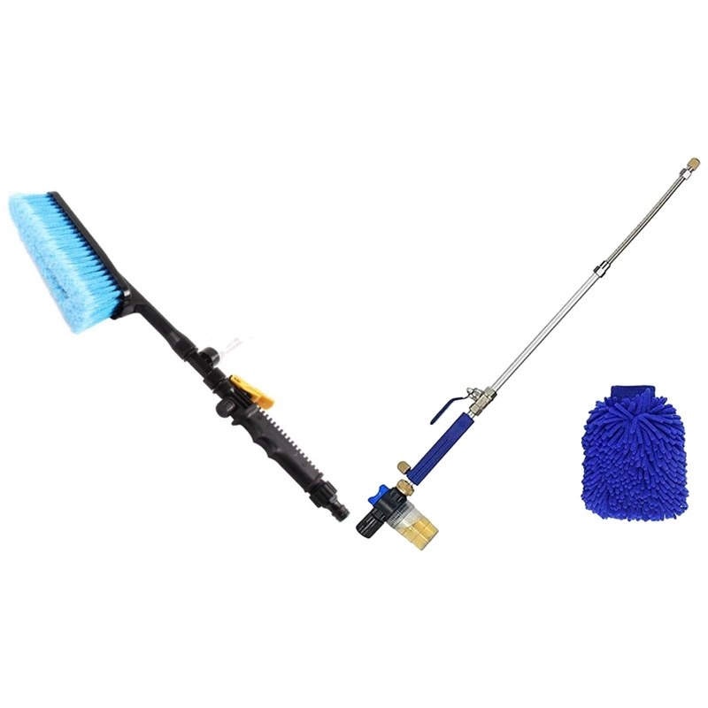 

Щетка для мытья автомобиля, длинная мягкая щетина, раздвижная Гибкая щетка 30 дюймов