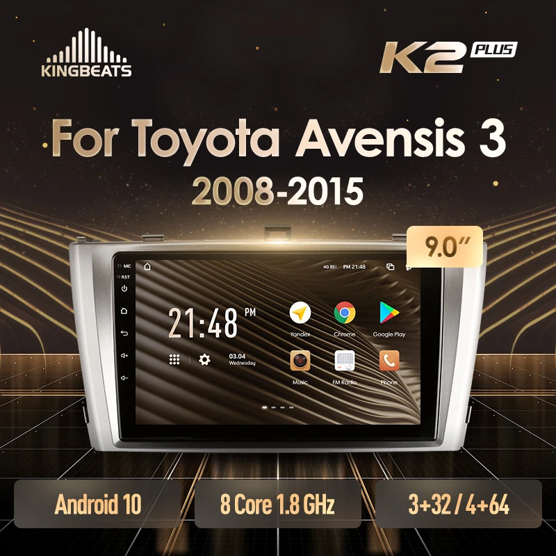 KingBeats штатное головное устройство For Toyota Avensis 3 2008 2015 GPS Android 10 автомагнитола на