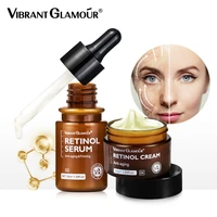 vibrant glamor retinol anti aging cream facial skin care set cream facial essence reduce wrinkles and fine lines 2 piece set