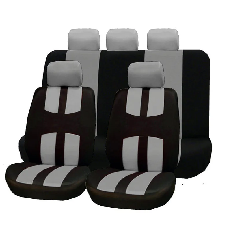 5 seat covers-Gray O SHI автомобильный универсальный чехол для сиденья для пятиместных автомобилей 2 передних/1 комплект защитный чехол для сиденья Автомобильная внутренняя отделка - Название цвета: 5 seat covers-Gray