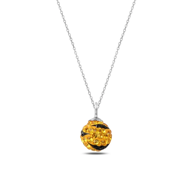

Серебряный кулон в виде шара из циркония Silverlina