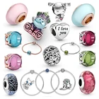 Женский браслет из серебра 925 пробы, с бусинами