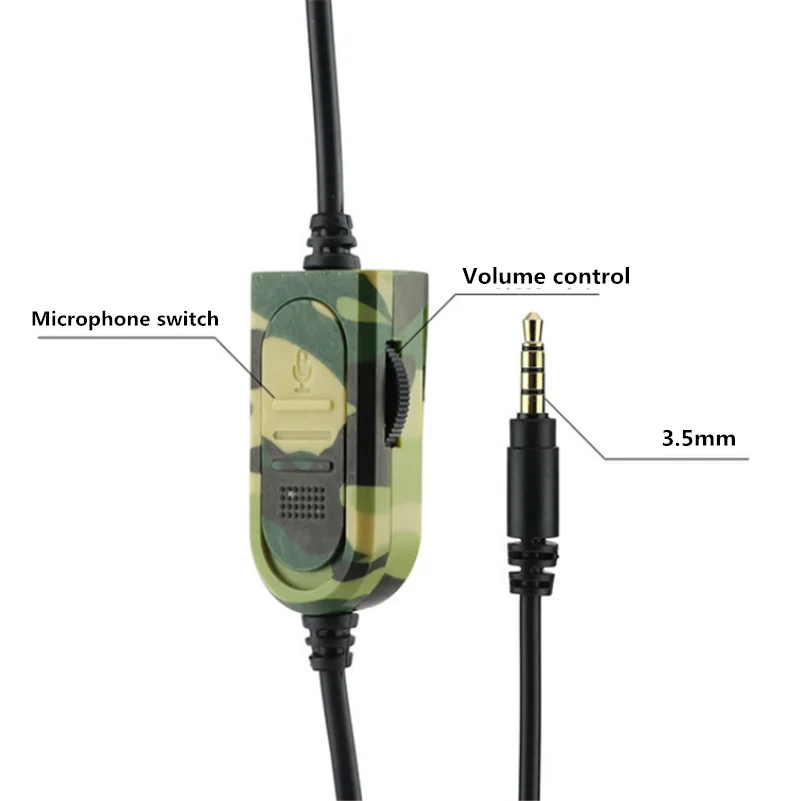 

K1 Green Camouflage Gaming Headset Dee Bass Game Headphones PS4 Earphones with Mic fro PC Moblie Phone New Xbox Tablet headsets
