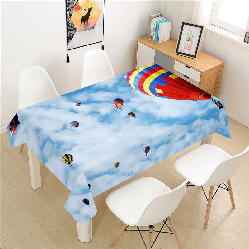

Скатерть с воздушным шаром, прямоугольный столик из полиэстера для отеля и пикника, украшение для стола