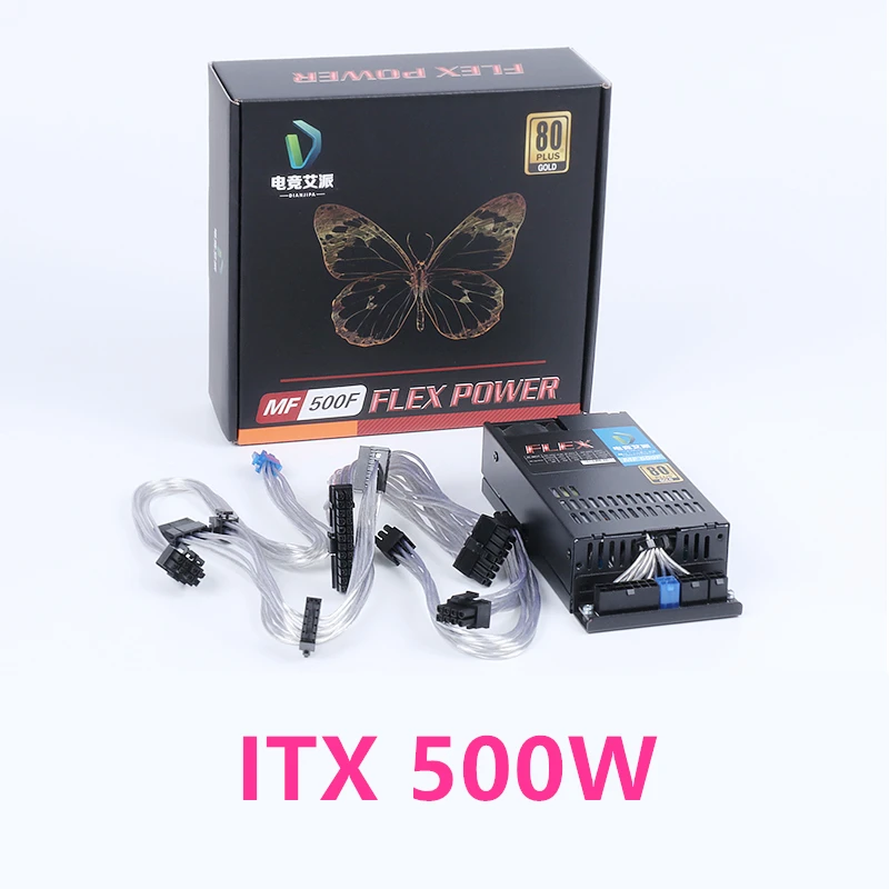 

Новый блок питания для Dianjipa 80plus gold Flex Itx Small 1U K39 500 Вт импульсный источник питания MF 500F