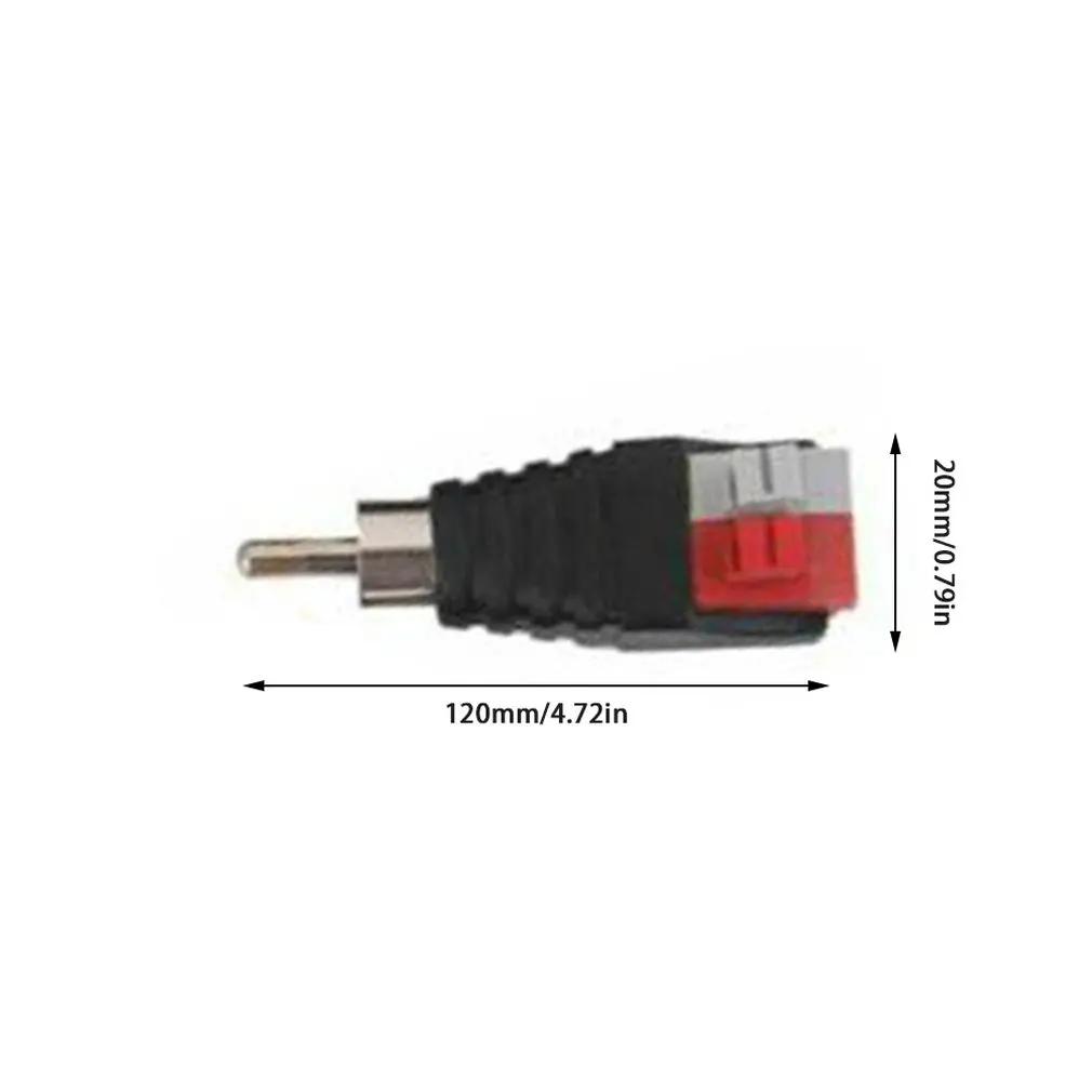 

Exquisitely Designed Durable 10PCS Speaker Wire Cable to Audio Male RCA Connector Adapter Jack Plug Pip BE