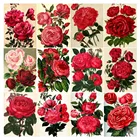 Алмазная картина по номерам, вышивка с пионами, цветами, вышивка крестиком, мозаика с красными розами стразы, украшение для дома