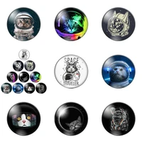 space cat travel universe smart animal 12mm20mm25mm30mm round photo glass cabochon demo flat back making findings
