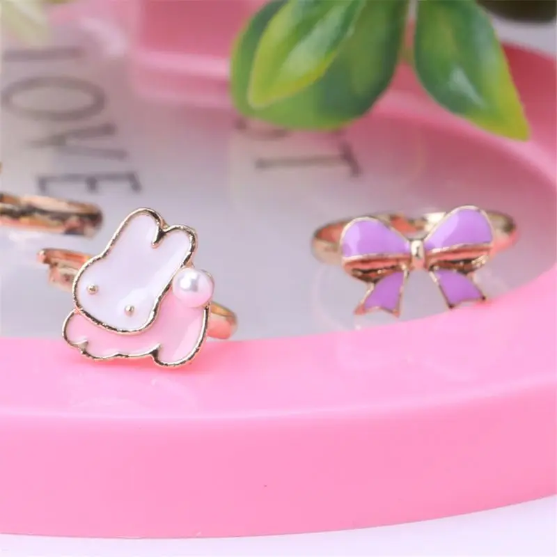 New 5pcs Fancy Adjustable Cartoon Rings Party Favors Kids Girls Action Figures Toy | Игрушки и хобби