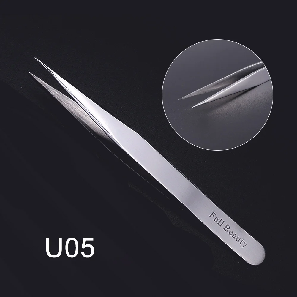 U05 1 шт. точные пинцеты для цветов, нержавеющие щипцы для бровей, зажимы для наращивания ресниц, триммер для завивки для макияжа, инструмент для дизайна ногтей, LYU01-05 - Цвет: U05