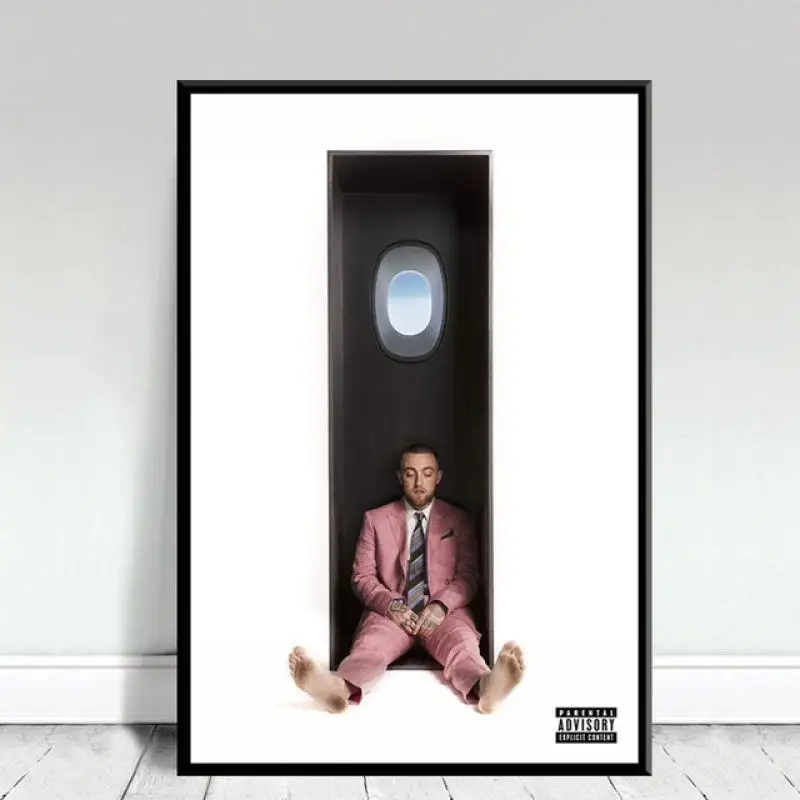 

Abstract Art Music Cover Wall Painting Hip Hop Rap Character Canvas Print Frameless Home Decor Poster