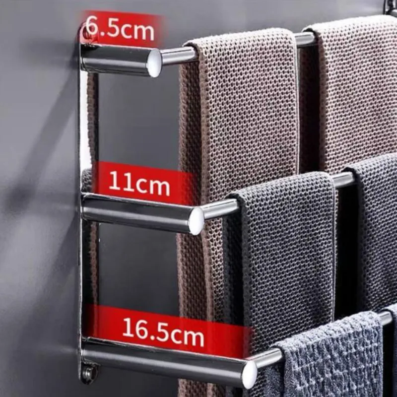 Лидер продаж бесшовная вешалка для полотенец без перфорации из нержавеющей