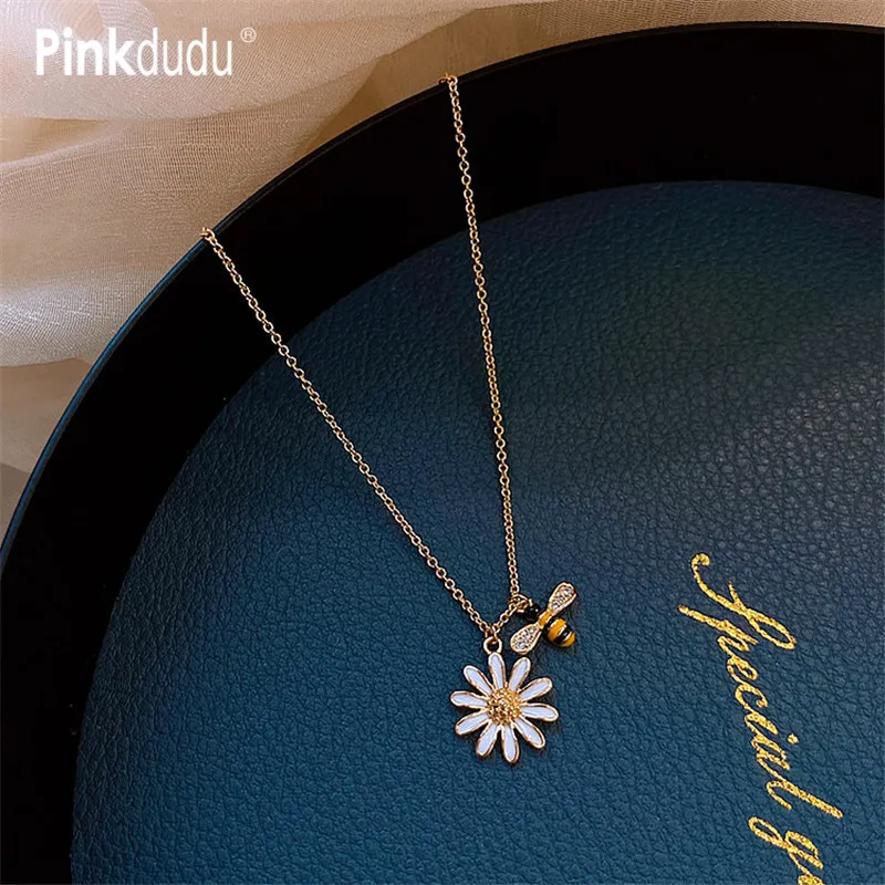 Pinkdudu горячий корейский дизайн искусственный цветок кулон ожерелье сексуальные