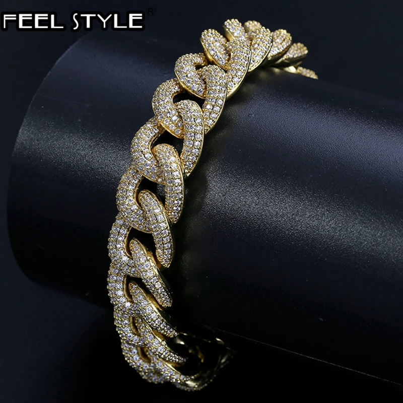 Полный AAA Кристалл Майами Снаряженная кубического циркония Bling Iced Out Pave мужской